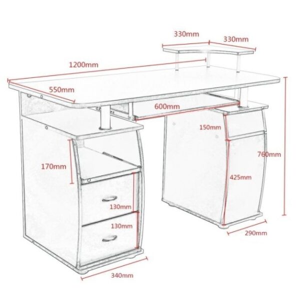 scrivania per computer da ufficio